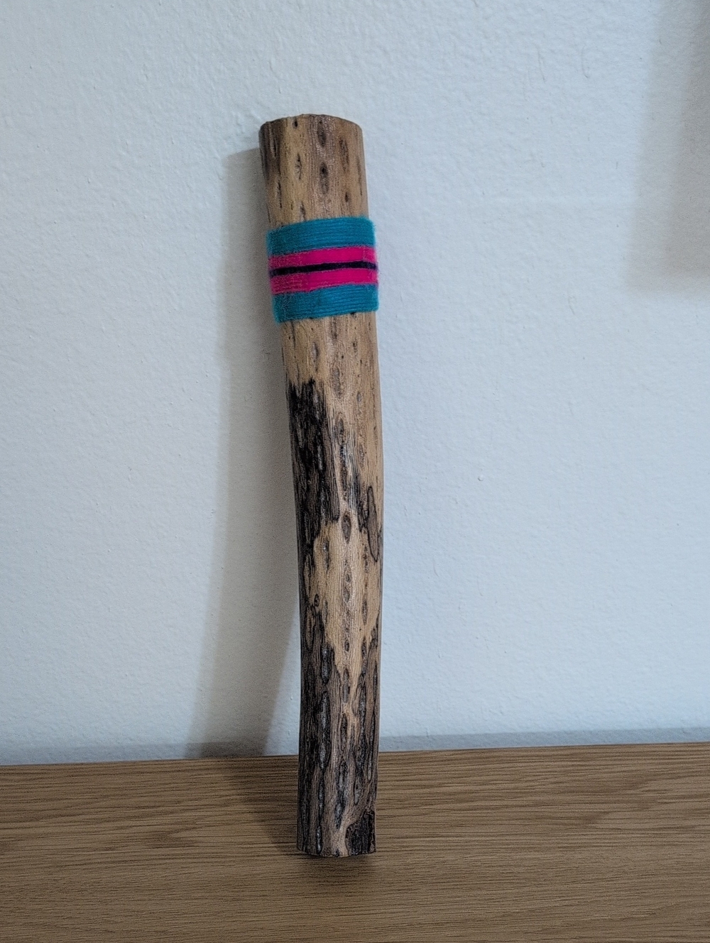 Rain Stick with Teal and Hot Pink Wrap